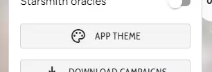App theme button